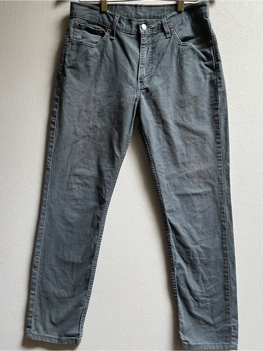 Levis 511 Slim Fit Jeans Charcoal Gray Slate Dark Wash Denim Pants Men W33